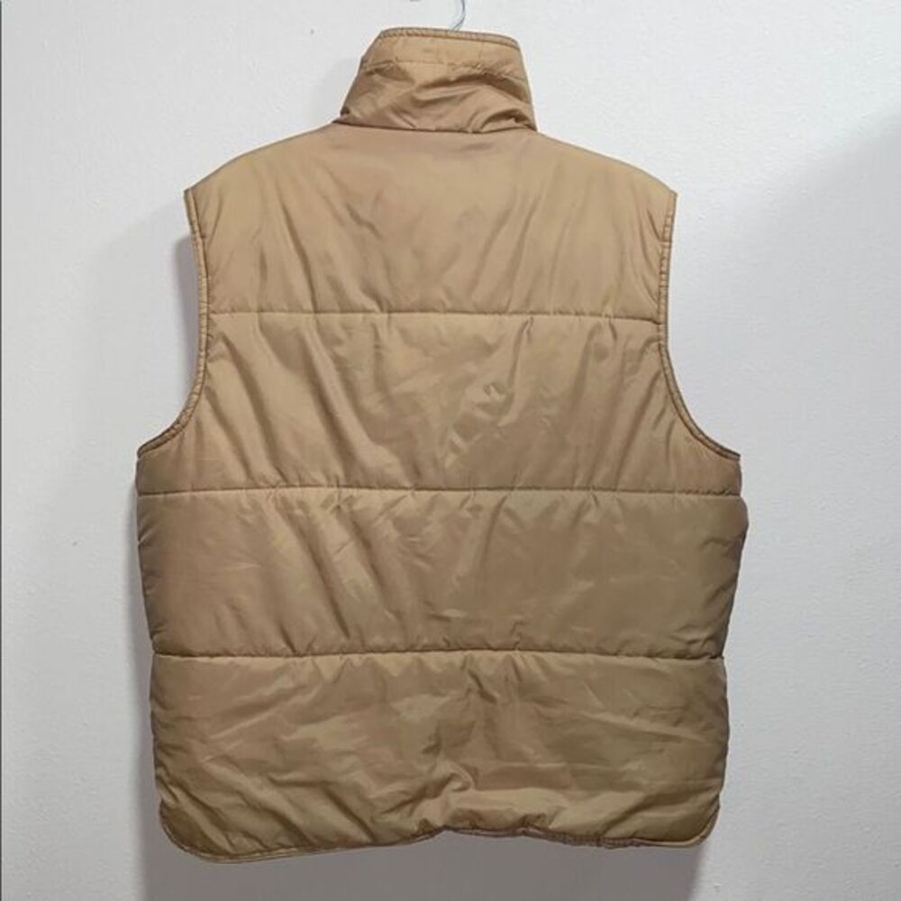 Cascadia‎ Men’s Collection Tan Insulated Puffer Vest XL Vintage Nylon Snap Zip - Picture 4 of 12